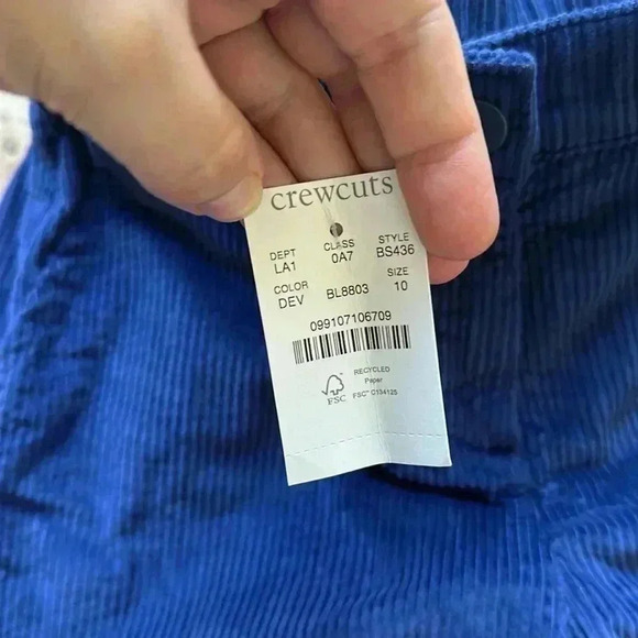 NWT J. Crew CrewCuts Wide Leg Corduroy Pants Navy Blue Girls Sz 10 - Picture 4 of 8